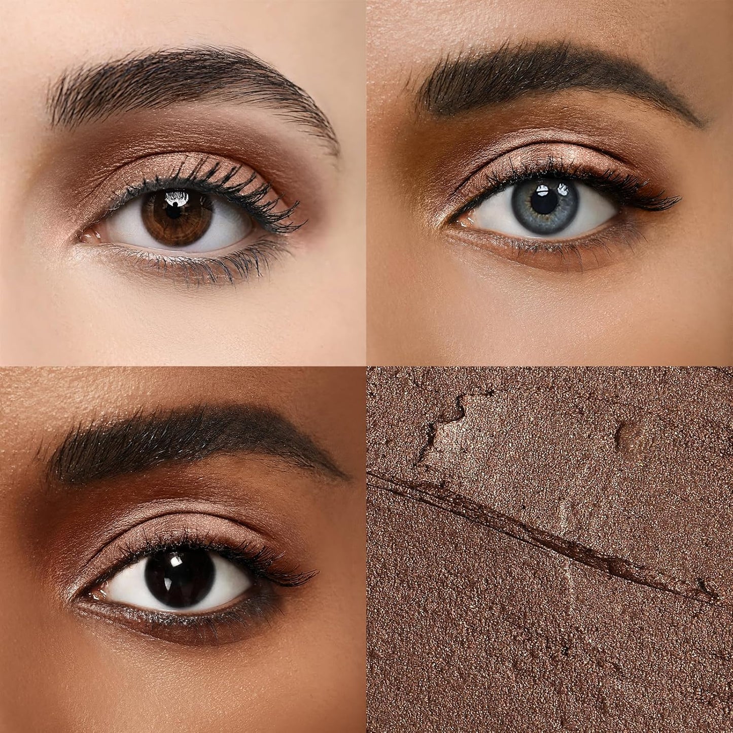 Longwear Cream Eye Shadow Sticks(16 Mocha Shimmer), Smudge-Proof, Waterproof Eyeshadow,Silky Formula Glitter With Makeup Brush,Brown Eyeshadow Stick