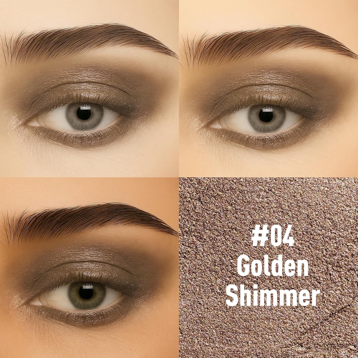 FV Cream Shimmer Eyeshadow Stick，Long Lasting & Waterproof, Multi-Use & High Pigment Eyeshadow Makeup Stick, Golden Shimmer