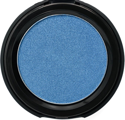 Avalanche Medium Royal Blue Denim Metallic Shimmering Smokey Eye Pressed Powder Single Vegan Eyeshadow; Talc, Paraben & Cruelty Free