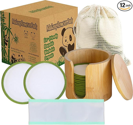 Reusable cotton rounds,12pcs 3 layer