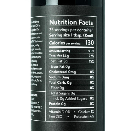 Schlacher & Söhne Styrian Pumpkin Seed Oil: 100% Pure, Cold Pressed, Non GMO, Gluten Free, Vegan, May Helps in Hair Growth, Made in Austria (500 ml, 16.9 FL OZ)