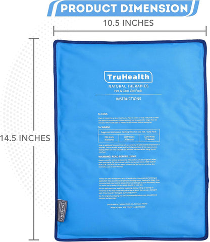 Reusable Gel Ice Packs - Extra Large Blue Set of 2 - Cold Packs for Injuries & Pain Relief - Back & Hip Hot & Cold Treatment