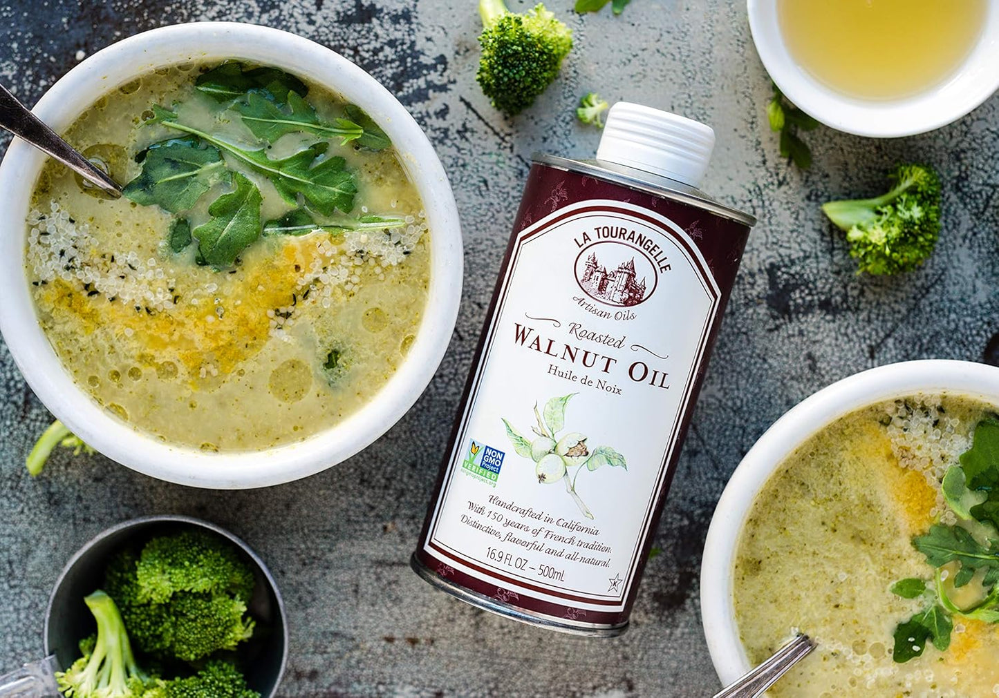 La Tourangelle Roasted Walnut and Pistachio Oils Bundle (16.9 Fl Oz + 8.45 Fl Oz)