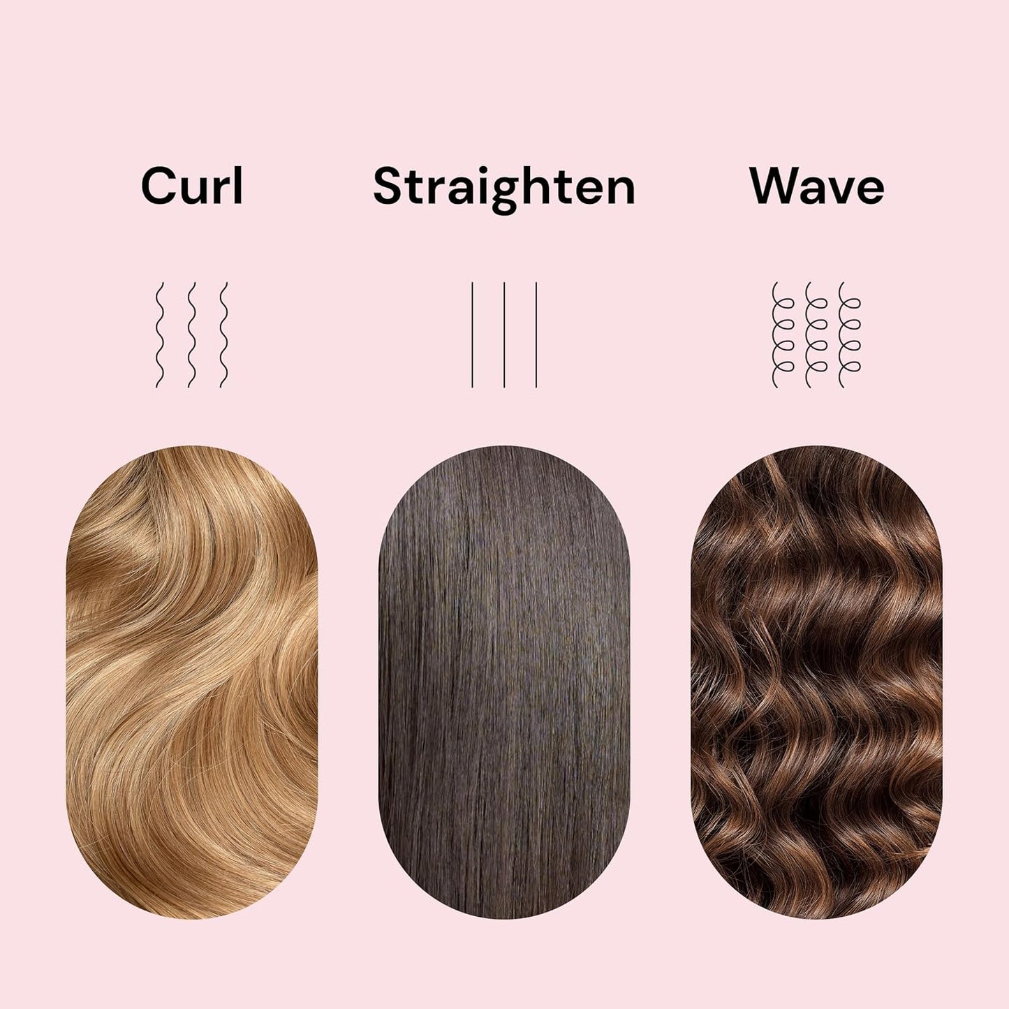 L'ANGE HAIR Le Duo Standard 360° Airflow Styler | 2-in-1 Curling Wand & Titanium Flat Iron Hair Straightener | Professional Hair Curler with Cooling Air Vents | Dual Voltage & Adjustable Temp (Black)