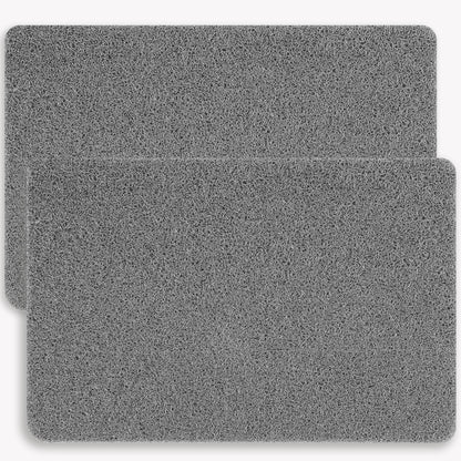 Non-Slip Bathtub Mat, 2 Pack Anti Slip Shower Mat, Fast Drying Bathtub Mats, Foot Scrubber Mat, Anti Slip Mat for Tub, Floor, Bathroom, Kitchen, Home, Hotel (Grey 24"×16"+24"×16")