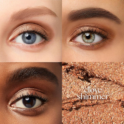 Julep Eyeshadow 101 Cream-to-Powder Waterproof Shadow Stick – Clove Shimmer – Long-Lasting, Crease-Proof, Peach Brown Shimmer Cream Eyeshadow with Built-in Smudger