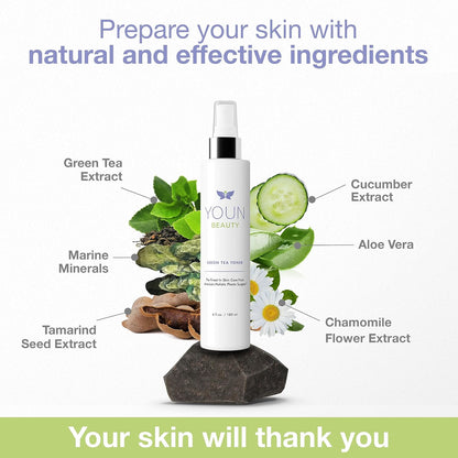 YOUN Beauty Green Tea Toner Face Mist Spray, 180 ML – Alcohol-Free, pH-Balancing & Hydrating Toner with Green Tea and Chamomile Extracts by Dr. Anthony Youn