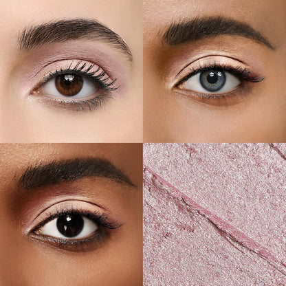 Cream Waterproof Hypoallergenic Eyeshadow Stick, longwear Metallic Glitter Matte Eye Shadow Pencil With Makeup Brush, Eye Brightener, 12 Pink Diamond Shimmer