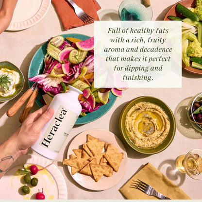 Heraclea - The Pairing - Organic Extra Virgin Olive Oil - Cold Pressed - Organic Olive Oil - Cold Pressed EVOO - Polyphenol Rich EVOO - 16.9 oz Bottles