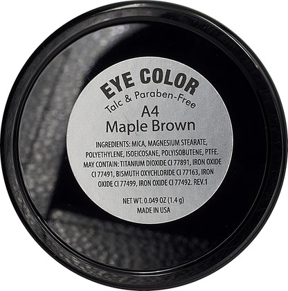 Maple Brown Beige Tan Dark Peach Matte Opaque Pressed Powder Single Vegan Eyeshadow; Talc, Paraben & Cruelty Free