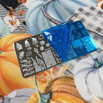 Fall nail stamping plate thanksgiving