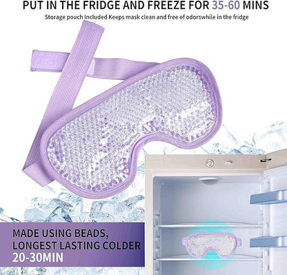 Cooling eye mask with gel