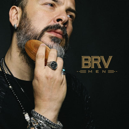 Beard Brush | Firm Boar Bristles | First-Cut Boar Hair Bristles | The Ideal Gift For Men (Green Sandalwood)