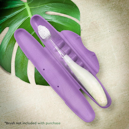 RADIUS Toothbrush Travel Case for Standard Brush, BPA-Free Recycled Plastic, Portable for Bathroom, School, Home, Camping - Lavender (FITS ALL CONVENTIONAL TOOTHBRUSH SOURCE TOOTHBRUSH)
