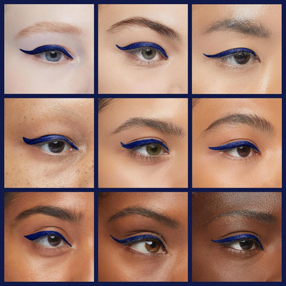 Skone Cosmetics Insanely Intense Tattooed Eyeliner Pen - Waterproof Liquid Eyeliner, Long Lasting, Sweat Proof, Smudge Proof Felt Tip Liquid Eyeliner - Pigmented Eye Liner Makeup - Navy (0.07oz)