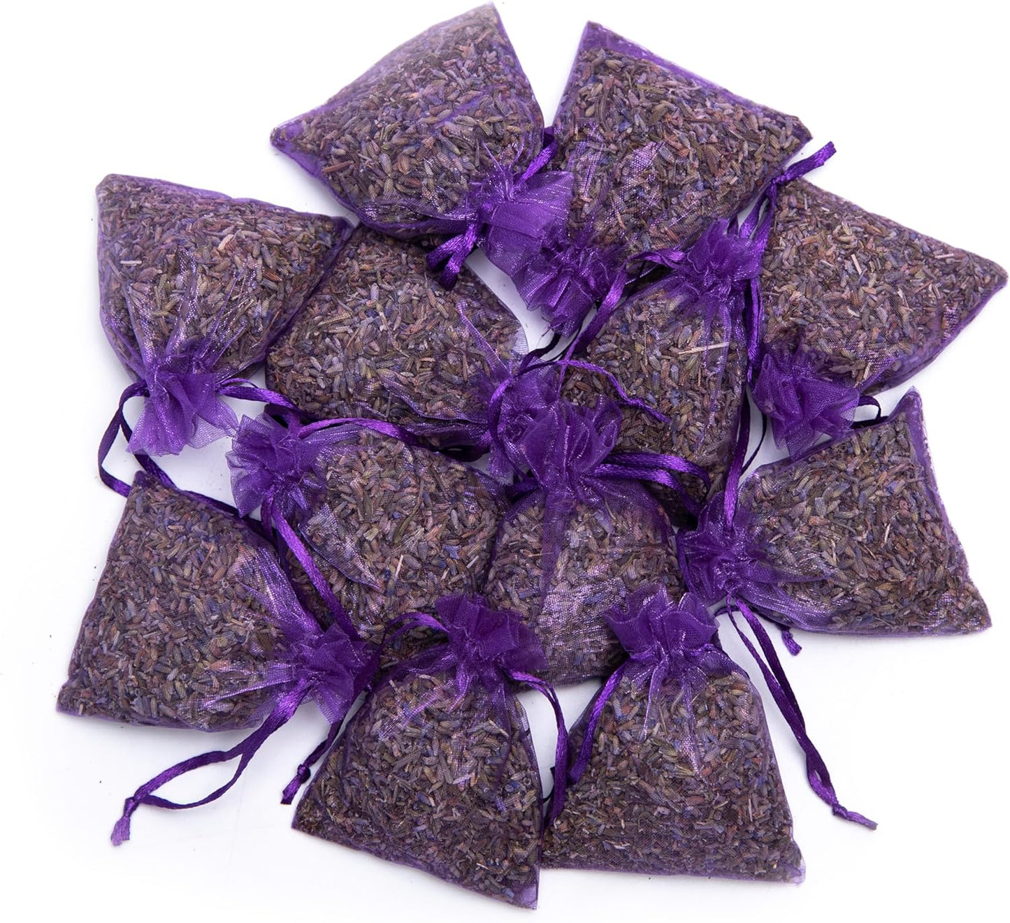 Bag of 12 Sachets Dried Lavender Flower Lavender Sachets for Drawers and Closets, LV-B-1