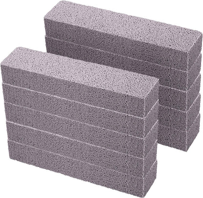 Chinco 10 Packs Pumice Stick for Cheaning, Pumice Scouring Stone Pad Removing Stain Grime Without Leaving Scratches for Kitchen Oven Stove Home Bathroom Toilet Pool House Cleaning Supplies