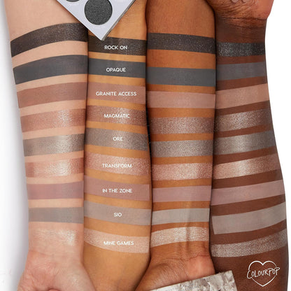 ColourPop Of Quartz Eyeshadow Palette - Neutral Taupe Palette with Metallic and Matte Finishes - High-Pigment Eye Makeup with a Long-Wearing Formula (0.3 oz)