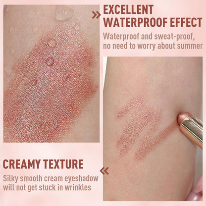 FV Cream Shimmer Eyeshadow Stick，Long Lasting & Waterproof, Multi-Use & High Pigment Eyeshadow Makeup Stick (Rose Shimmer)