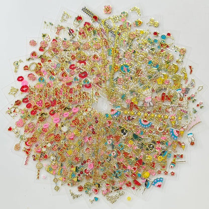 30 Sheets Valentine's Day Nail Art Stickers Red Heart Nail Decals 3D Self-Adhesive Rose Lip Kiss Nail Supplies DIY Acrylic Nails Decoration Accessories for Women and Girls