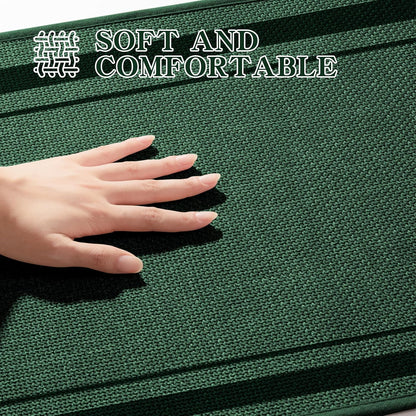 chakme Bathroom Rugs Mat 59x24, Ultra Thin Non Slip Bath Mat Large Quick Dry Absorbent Bath Mat for Bathroom Floor, (Dark Green, 59"x24")