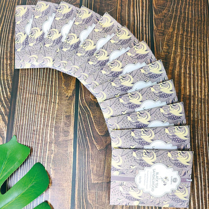 Black Tea & Sandalwood Scented Sachets - 12 Pack, Long-Lasting Home Fragrance Sachet Bags, Large Fresh-Scented Packets, Sachets for Drawers and Closets