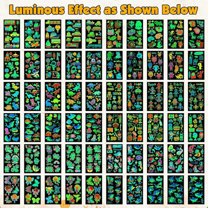 700+pcs luminous tattoos for kids,