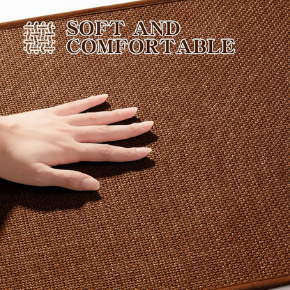 chakme Bathroom Rugs Mat 47x24, Ultra Thin Non Slip Bath Rug Large Quick Dry Absorbent Bath Mat for Bathroom, (Rust, 47"x24")