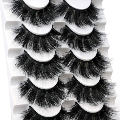Faux Mink Eyelashes Thick Lashes Volume Dramatic False Eyelashes Luxury Volume Soft Handmade Reusable Lashes Pack