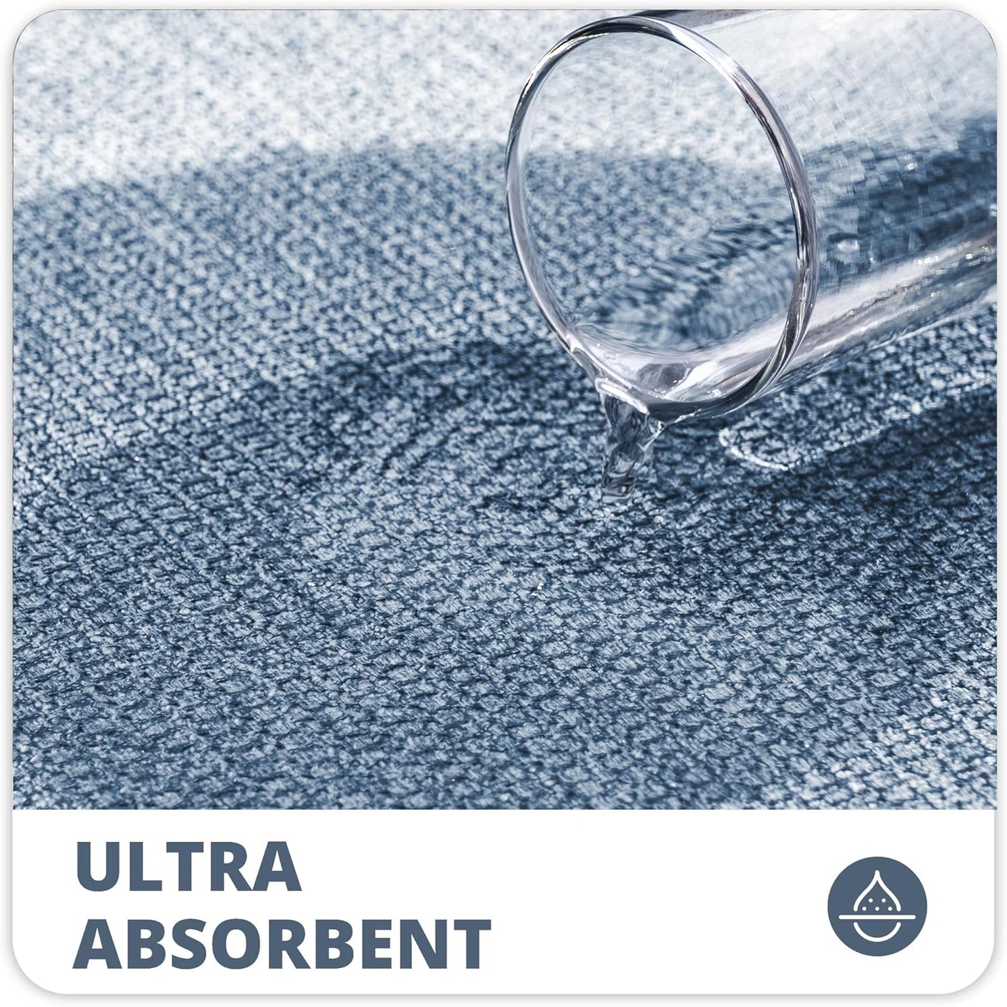 Bath Mat,Ultra Thin Bathroom Rugs,Rubber Bath Mats for Bathroom,No Slip Bath Rugs,Quick Dry,Machine Washable,Low Pile,Absorbent,Shower Outside,Sink,Home Decor Accessories.Blue,1'8"x2'8"(20x32inch)