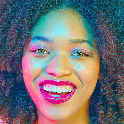 UNICORN SNOT Quiet Riot™ Plastic-Free Glitter Lip Duo | 2-in-1 Set w/Matte Lipstick & Sparkly Glitter Lip Gloss | Halloween Costume Makeup | 0.15oz Pink Lipstick & 0.16oz Gloss (Fusion)