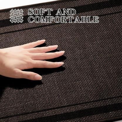 chakme Bathroom Rugs Mat 32x17, Ultra Thin Non Slip Bath Mat Quick Dry Absorbent Bath Mat for Bathroom Floor, (Brown, 32"x17")