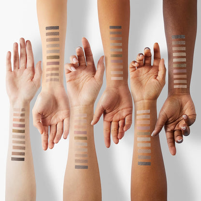 Erinde 10 Colors Eyeshadow Palette Makeup - Matte Shimmer Glitter Brown Eye Shadow, Ultra-Blendable, High Pigmented, Naturing-Looking, Neutral Nude Eyeshadow Palette with Professional Brush, Sunset