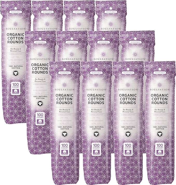 Organic cotton rounds, bulk 1200