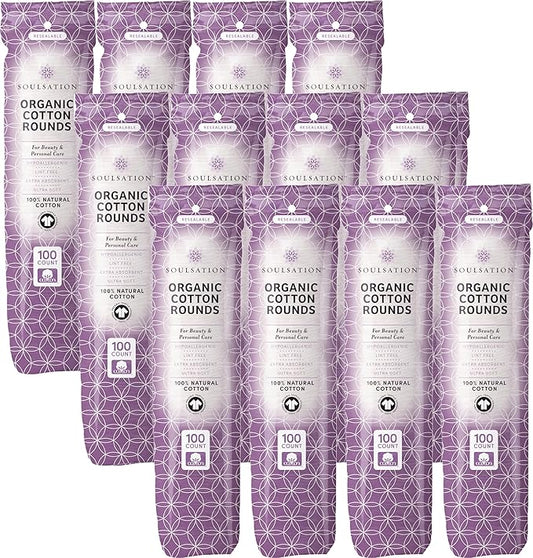 Organic cotton rounds, bulk 1200