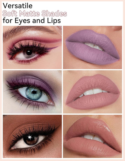 Erinde Waterproof Cream Eyeshadow Stick, Matte Nude Eye Shadow Sticks, Longwear Blendable High Pigmented, Neutral Eye Shadow Sticks Matte for Older Eyes, Smokey Eyeshadow Pencil Crayon, 17 Mauve