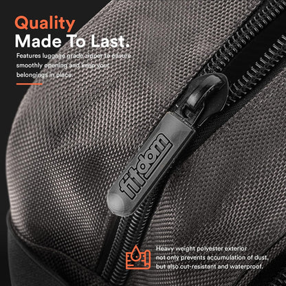 Fitdom Tactical Toiletry Bag Dopp Kit Case For Men. Perfect For Travel & Storage. Fits Large & Small Cosmetic Makeup, Clipper, Toothbrush, Shower, Shaving & Grooming Care. Best Overnight Organizer