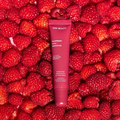 ESW Beauty Raspberry Acai Smoothie Lip Treatment - Rich Berry Tint with Shea Butter, Vitamin E, Raspberry & Acai for Deep Nourishment & Enhanced Protection