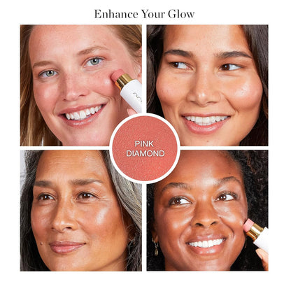 Ogee Sculpted Face Stick (PINK DIAMOND - MATTE NEUTRAL PINK) Certified Organic Blush Stick - Multi-Use Cream Blush & Highlighter Stick