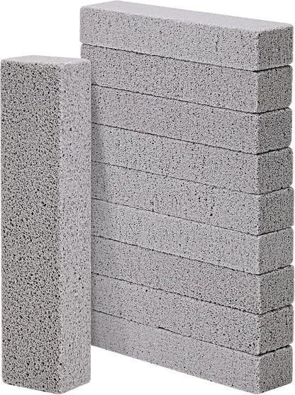 HongWay 10 Pack Pumice Stone for Cleaning, Pumice Stone for Toilet Cleaning Bowl Stick, Heavy Duty Strong Pumice Cleaning Bar for Bathtubs, Kitchen Sink, Grill, Household (5.9 x 1.4 x 0.9 Inches)