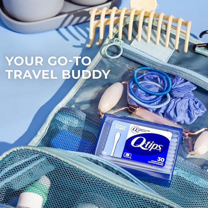 Q-tips swabs travel pack,30 count,