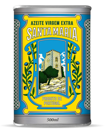 Santa Maria Portuguese Extra Virgin Olive Oil - Vintage Metal Tin - 500ml