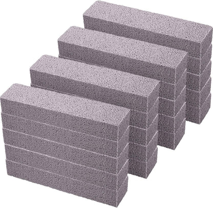 Norme 30 Pack Pumice Stones for Toilet Bowl Cleaning Scouring Pad Pumice Stick Cleaner for Cleaning Toilets, Bathtubs, Grills, Kitchen, Swimming Pools, Sinks, 5.9 x 1.4 x 0.9 Inch (Gray)