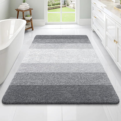 OLANLY Bathroom Rugs Mat 70x46, Extra Soft Absorbent Microfiber Bath Rugs, Rubber Backing, Quick Dry, Machine Washable Bath Mats for Bathroom Floor, Tub and Shower, Home Decor Accessories, Grey