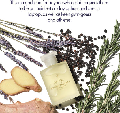 Aromatherapy Associates De-Stress Muscle Bath and Shower Oil, Natural Body Oil for Deep Relaxation and Comfort, Hydrating Body Made with 3 Essential Oils (1.86 oz)