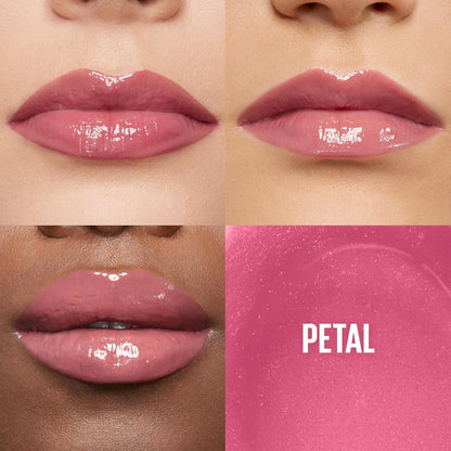 Maybelline Lifter Gloss, Hydrating Lip Gloss with Hyaluronic Acid, High Shine for Plumper Looking Lips, Petal, Warm Pink Neutral, 0.18 Ounce