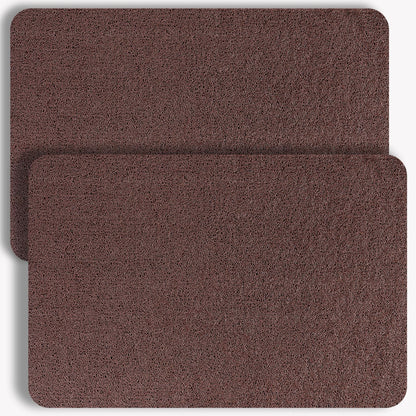 Non-Slip Bathtub Mat, 2 Pack Anti Slip Shower Mat, Fast Drying Bathtub Mats, Foot Scrubber Mat, Anti Slip Mat for Tub, Floor, Bathroom, Kitchen, Home, Hotel (Brown 24"×16"+24"×16")