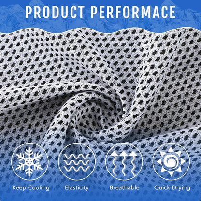 Hosuly 30 Pack Cooling Towels, 40"x12" Ice Breathable Soft Chilly Sweat Rag Microfiber Workout Rags for Gym Cooling Towels for Neck and Face for Yoga Golf Sport Running