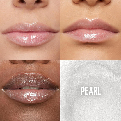 Maybelline Lifter Gloss, Hydrating Lip Gloss with Hyaluronic Acid, High Shine for Plumper Looking Lips, Pearl, Silver Pearl Clear, 0.18 Ounce