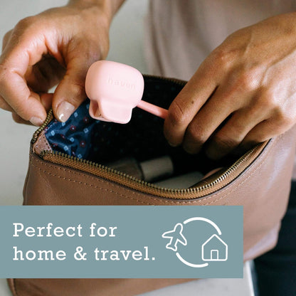 Haven Toothbrush Cover - Fits Electronic and Manual Toothbrushes - Toothbrush Case Holder for Travel - Set of Two Tooth Brush Cap Protectors (White and Coral)